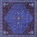 Square Persian Blue Traditional Rug, tr2220blu