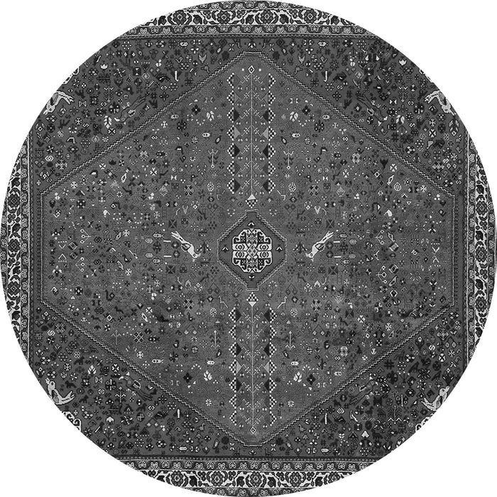 Machine Washable Persian Gray Traditional Rug, wshtr2220gry