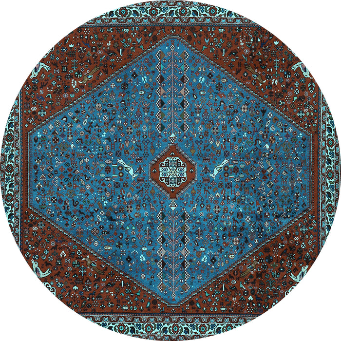 Round Persian Light Blue Traditional Rug, tr2220lblu