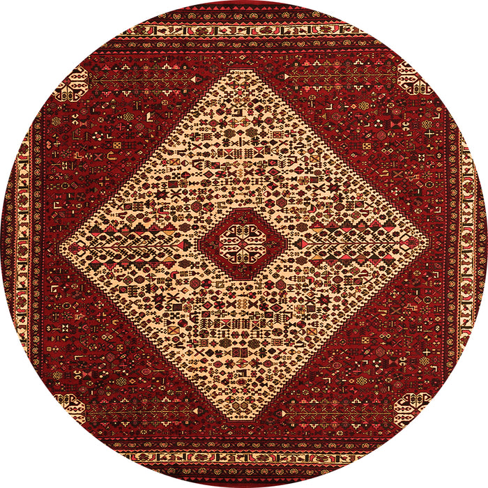 Square Persian Orange Traditional Rug, tr2221org