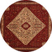 Square Persian Orange Traditional Rug, tr2221org