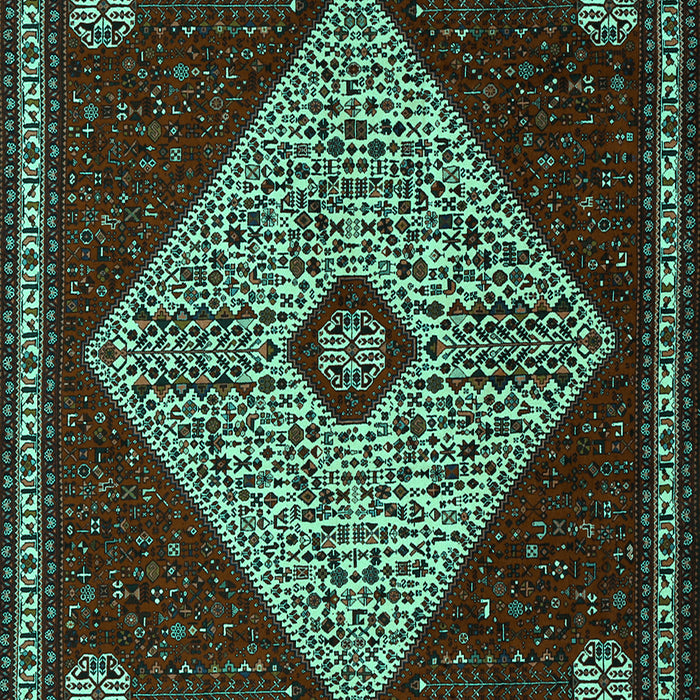Machine Washable Persian Turquoise Traditional Area Rugs, wshtr2221turq