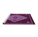 Sideview of Machine Washable Persian Purple Traditional Area Rugs, wshtr2221pur