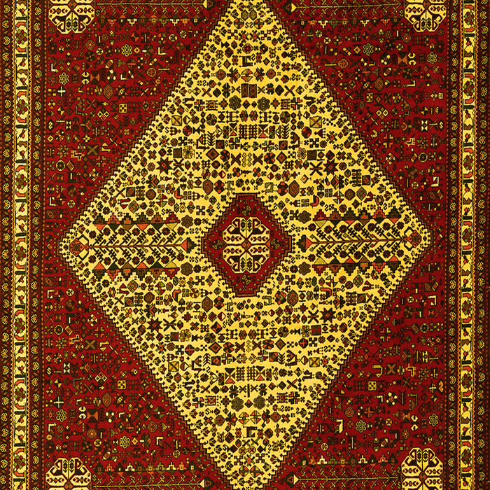 Machine Washable Persian Yellow Traditional Rug, wshtr2221yw