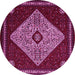 Round Persian Pink Traditional Rug, tr2221pnk