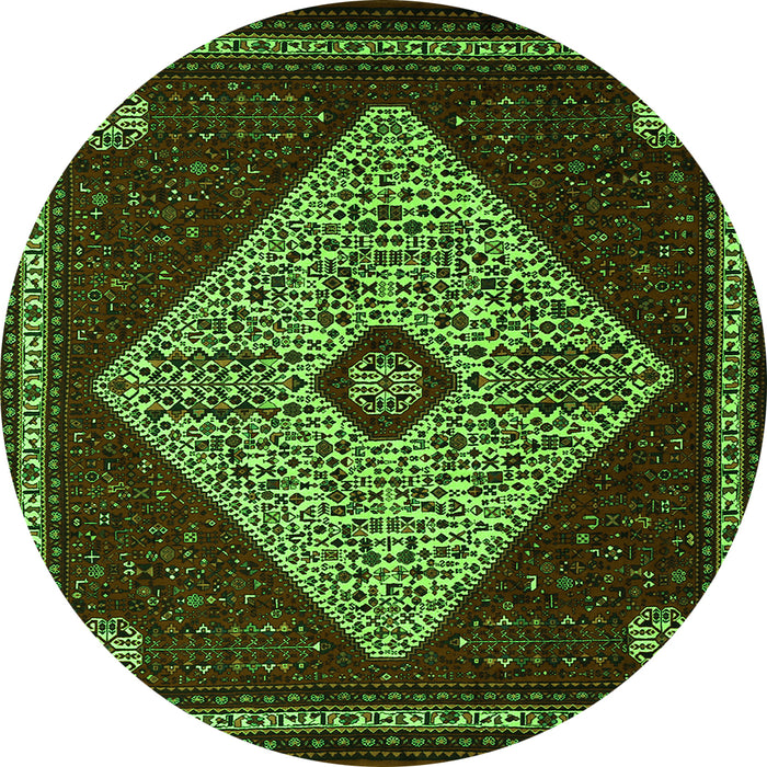 Machine Washable Persian Green Traditional Area Rugs, wshtr2221grn