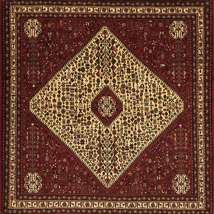 Square Persian Brown Traditional Rug, tr2221brn
