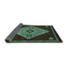 Sideview of Persian Turquoise Traditional Rug, tr2221turq