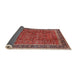 Sideview of Traditional Light Copper Gold Persian Rug, tr2222