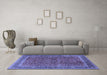 Machine Washable Persian Blue Traditional Rug in a Living Room, wshtr2222blu