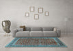 Machine Washable Persian Light Blue Traditional Rug in a Living Room, wshtr2222lblu