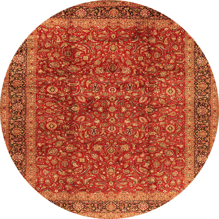 Square Persian Orange Traditional Rug, tr2222org