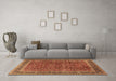 Machine Washable Persian Brown Traditional Rug in a Living Room,, wshtr2222brn