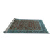 Sideview of Machine Washable Persian Light Blue Traditional Rug, wshtr2222lblu