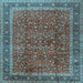 Square Persian Light Blue Traditional Rug, tr2222lblu