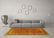 Machine Washable Persian Yellow Traditional Rug in a Living Room, wshtr2222yw