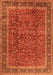 Serging Thickness of Machine Washable Persian Orange Traditional Area Rugs, wshtr2222org