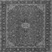 Serging Thickness of Medallion Gray Traditional Rug, tr2223gry