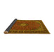 Sideview of Medallion Yellow Traditional Rug, tr2223yw