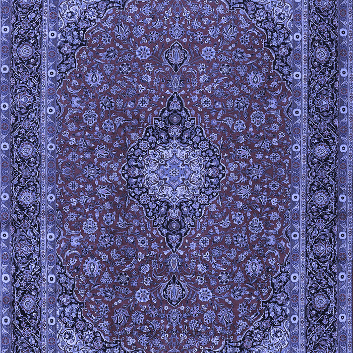 Machine Washable Medallion Blue Traditional Rug, wshtr2223blu