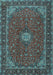 Medallion Light Blue Traditional Rug, tr2223lblu