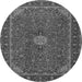 Square Medallion Gray Traditional Rug, tr2223gry