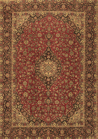 Medallion Brown Traditional Rug, tr2223brn