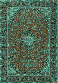 Medallion Turquoise Traditional Rug, tr2223turq