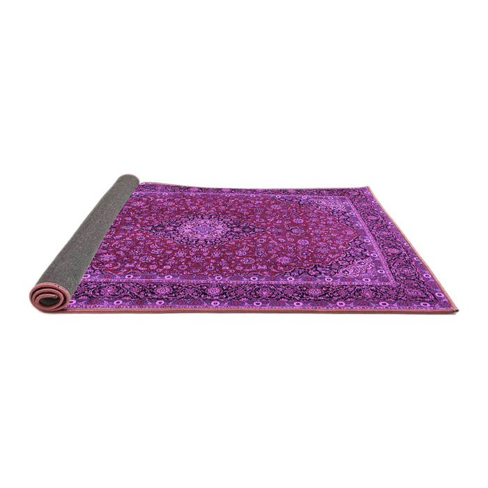 Sideview of Medallion Purple Traditional Rug, tr2223pur