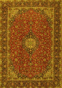 Medallion Yellow Traditional Rug, tr2223yw