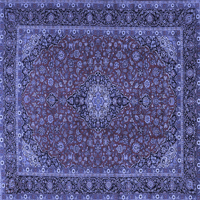 Square Medallion Blue Traditional Rug, tr2223blu
