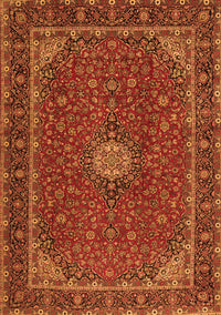 Medallion Orange Traditional Rug, tr2223org