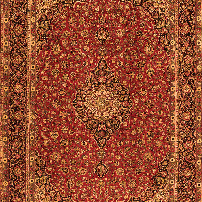 Medallion Orange Traditional Rug, tr2223org