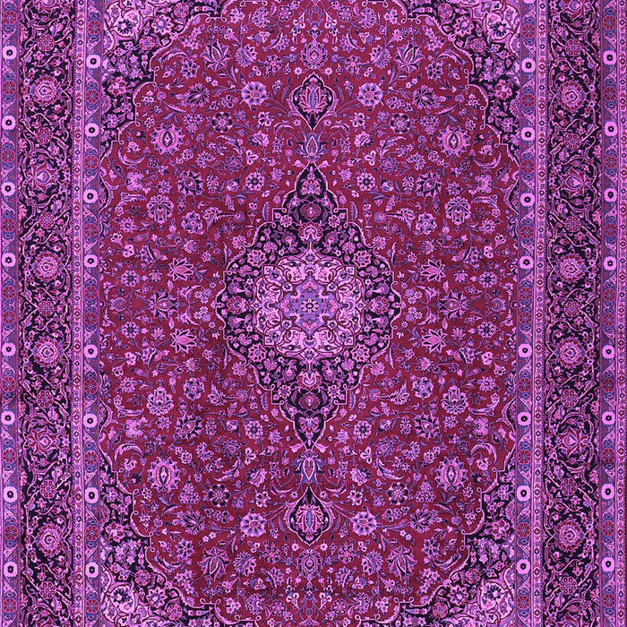 Machine Washable Medallion Purple Traditional Area Rugs, wshtr2223pur