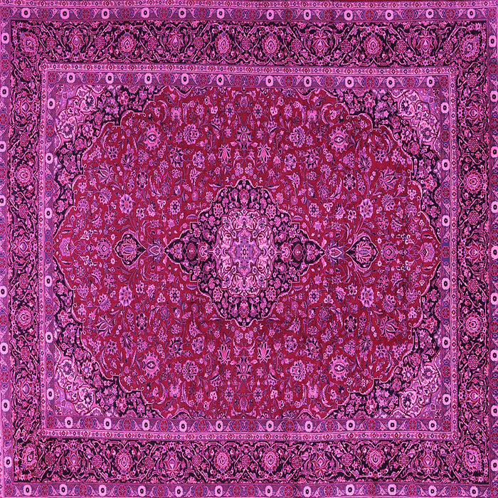 Square Medallion Pink Traditional Rug, tr2223pnk