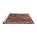 Sideview of Machine Washable Traditional Tomato Red Rug, wshtr2224