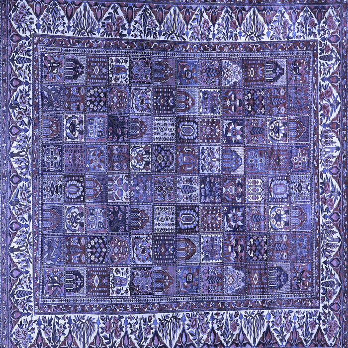 Square Machine Washable Persian Blue Traditional Rug, wshtr2224blu