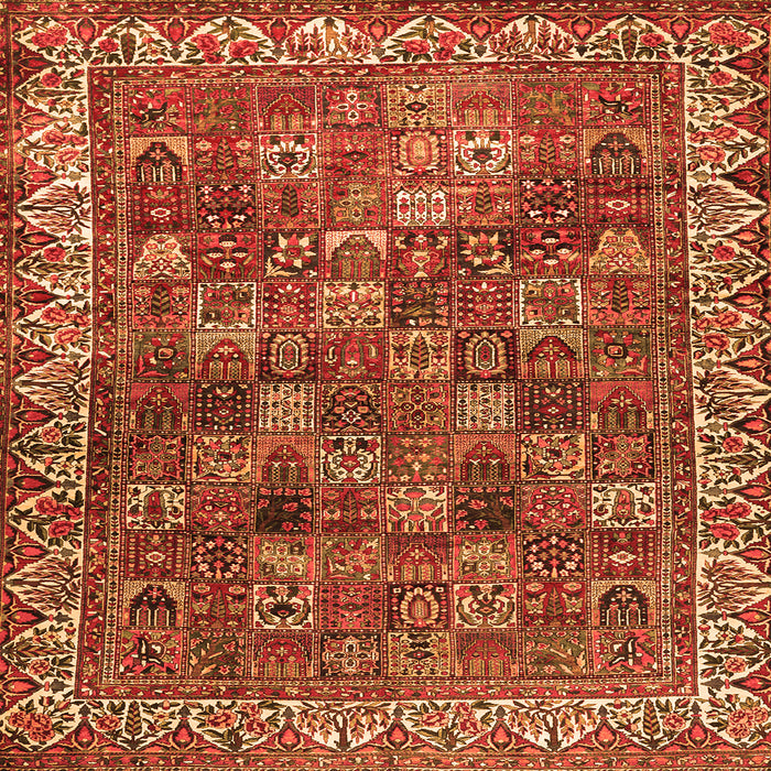 Serging Thickness of Persian Orange Traditional Rug, tr2224org