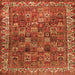 Serging Thickness of Persian Orange Traditional Rug, tr2224org