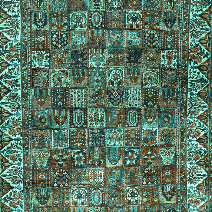 Machine Washable Persian Turquoise Traditional Area Rugs, wshtr2224turq