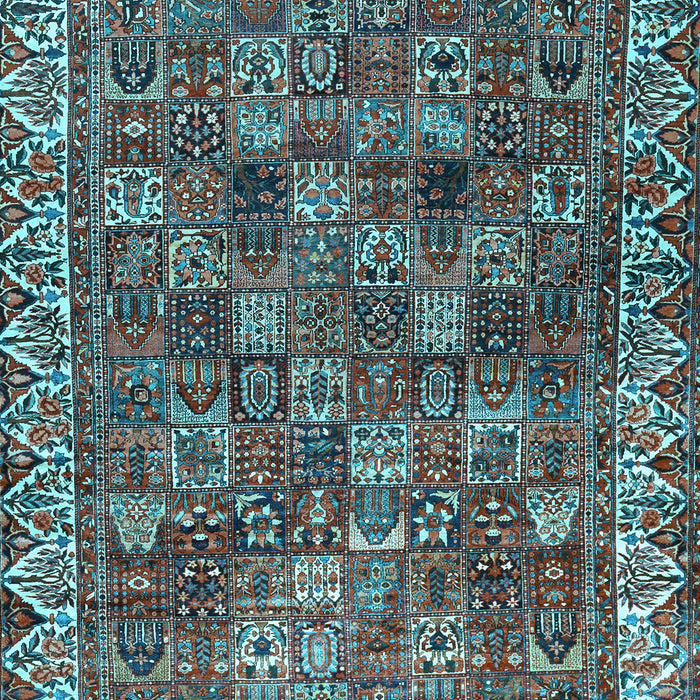 Machine Washable Persian Light Blue Traditional Rug, wshtr2224lblu