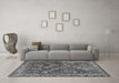 Machine Washable Persian Gray Traditional Rug in a Living Room,, wshtr2224gry