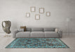 Machine Washable Persian Light Blue Traditional Rug in a Living Room, wshtr2224lblu