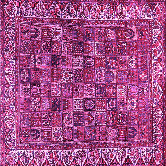 Square Machine Washable Persian Pink Traditional Rug, wshtr2224pnk