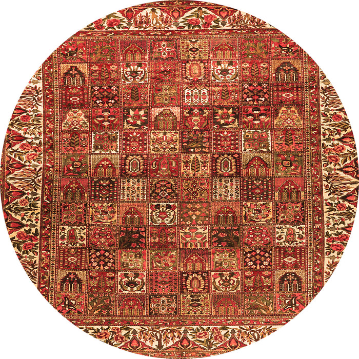 Machine Washable Persian Orange Traditional Area Rugs, wshtr2224org