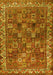 Machine Washable Persian Yellow Traditional Rug, wshtr2224yw