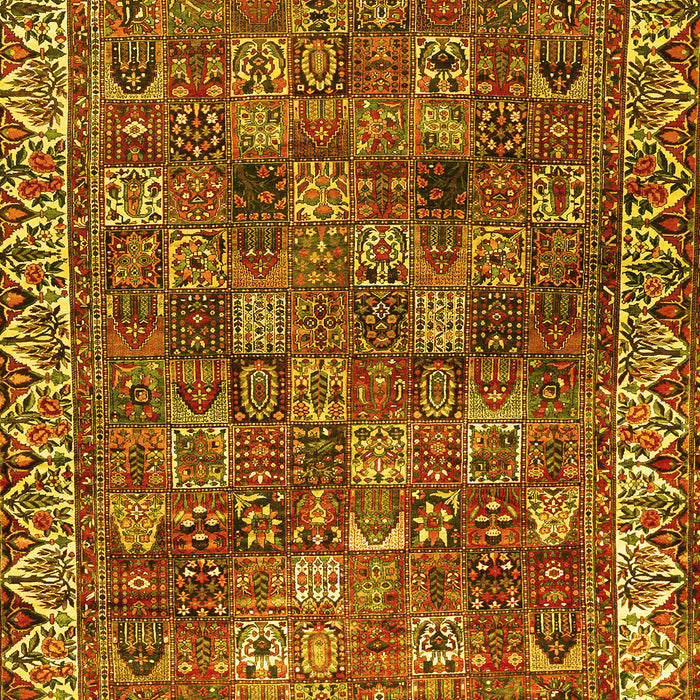 Machine Washable Persian Yellow Traditional Rug, wshtr2224yw