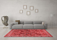 Machine Washable Persian Red Traditional Rug, wshtr2224red