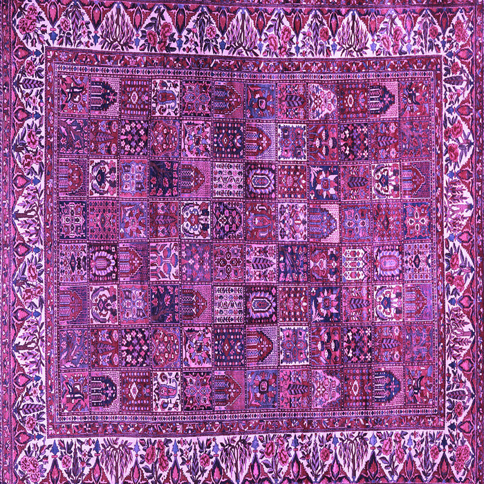 Square Machine Washable Persian Purple Traditional Area Rugs, wshtr2224pur