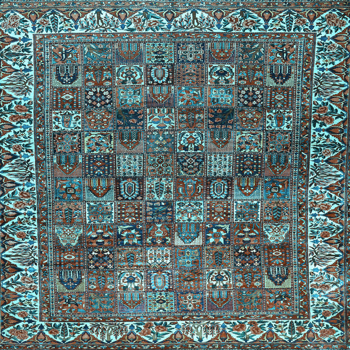 Square Machine Washable Persian Light Blue Traditional Rug, wshtr2224lblu